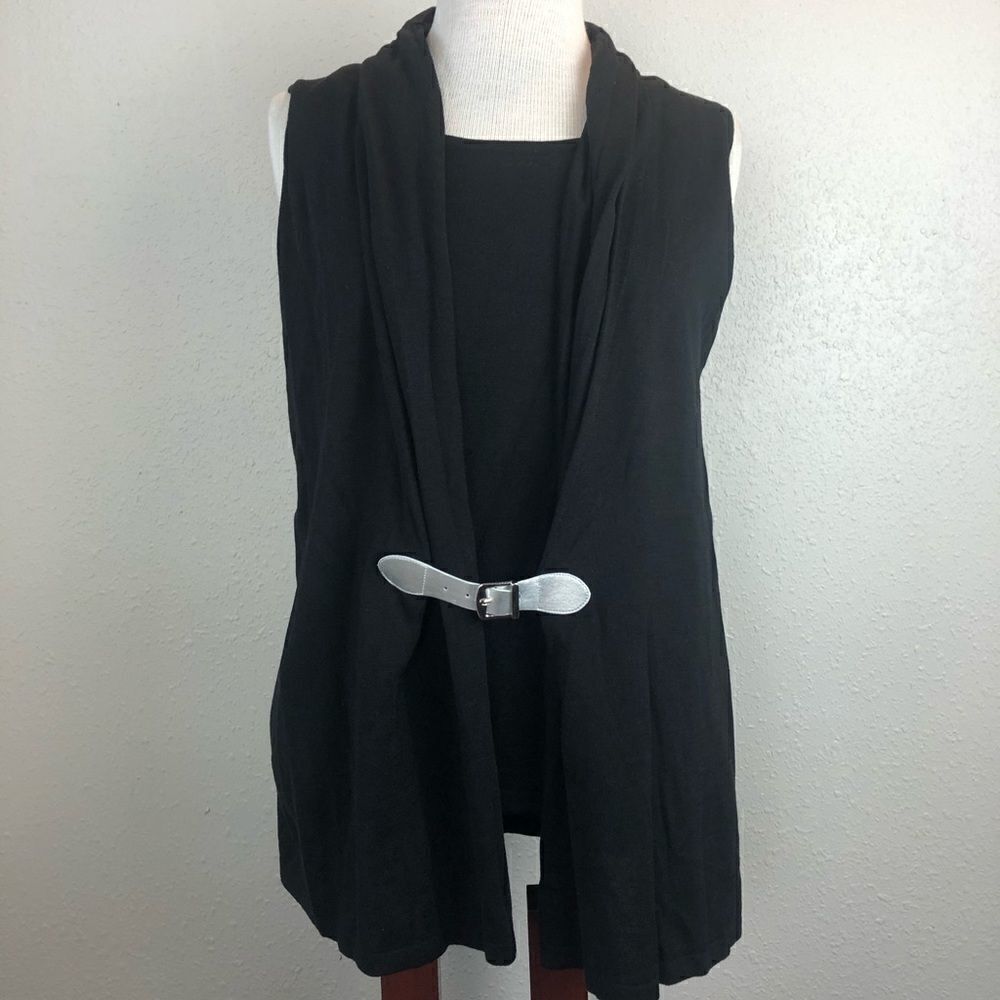 NWT August Silk Sleeveless Belted Top Size Large